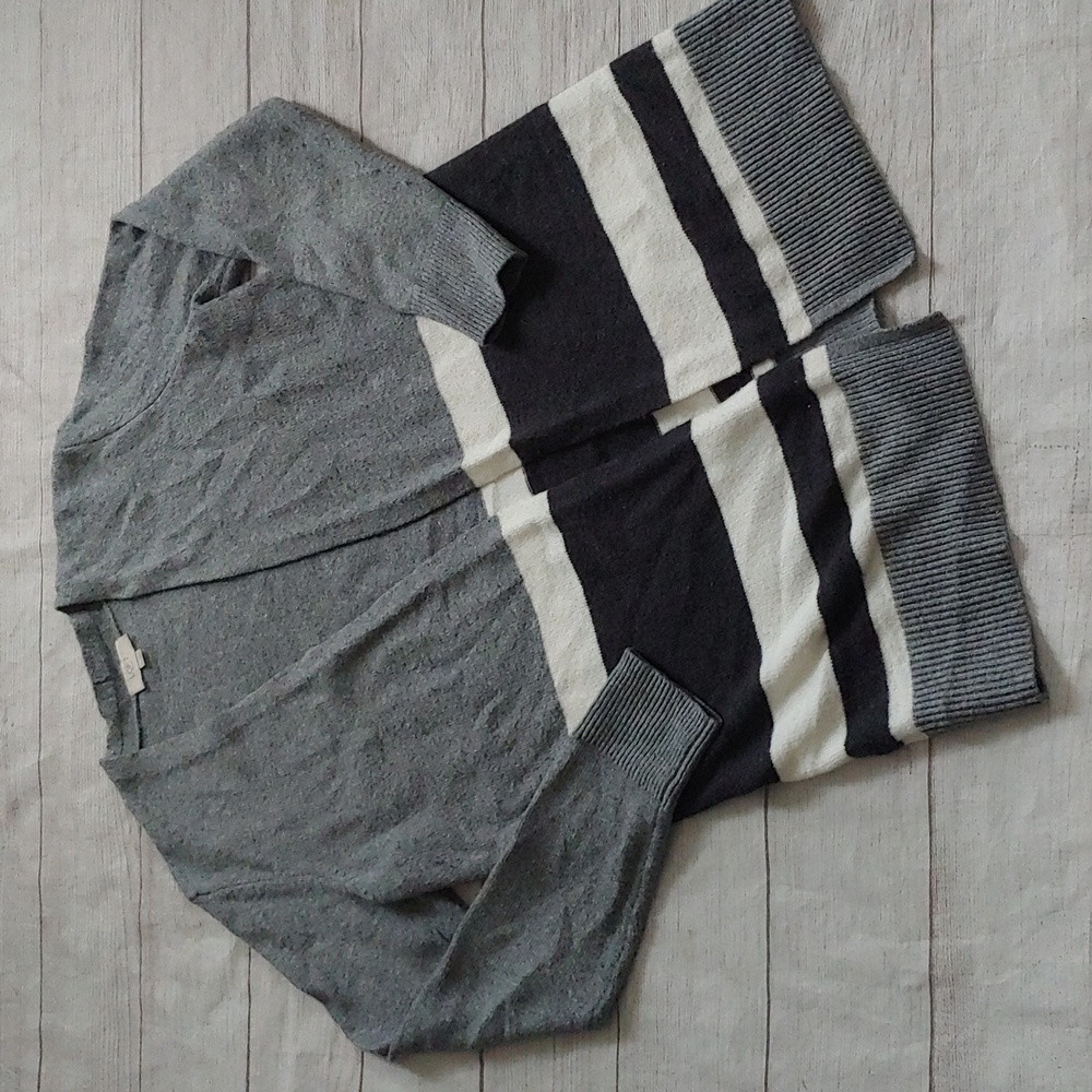 LOFT LONG STRIPED‎ OPEN CARDIGAN COZY